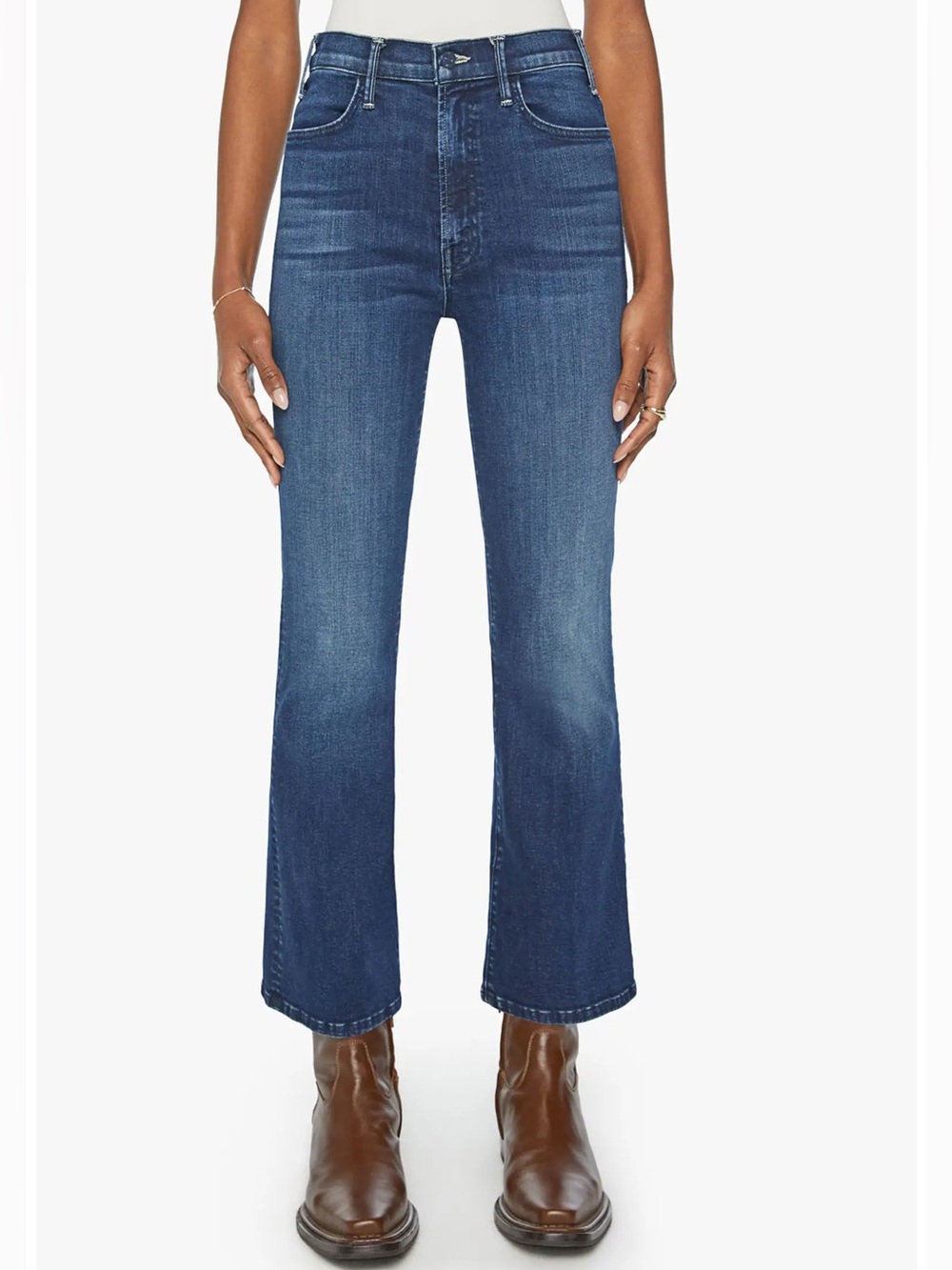 Mother Denim The Hustler Ankle Blue Jeans